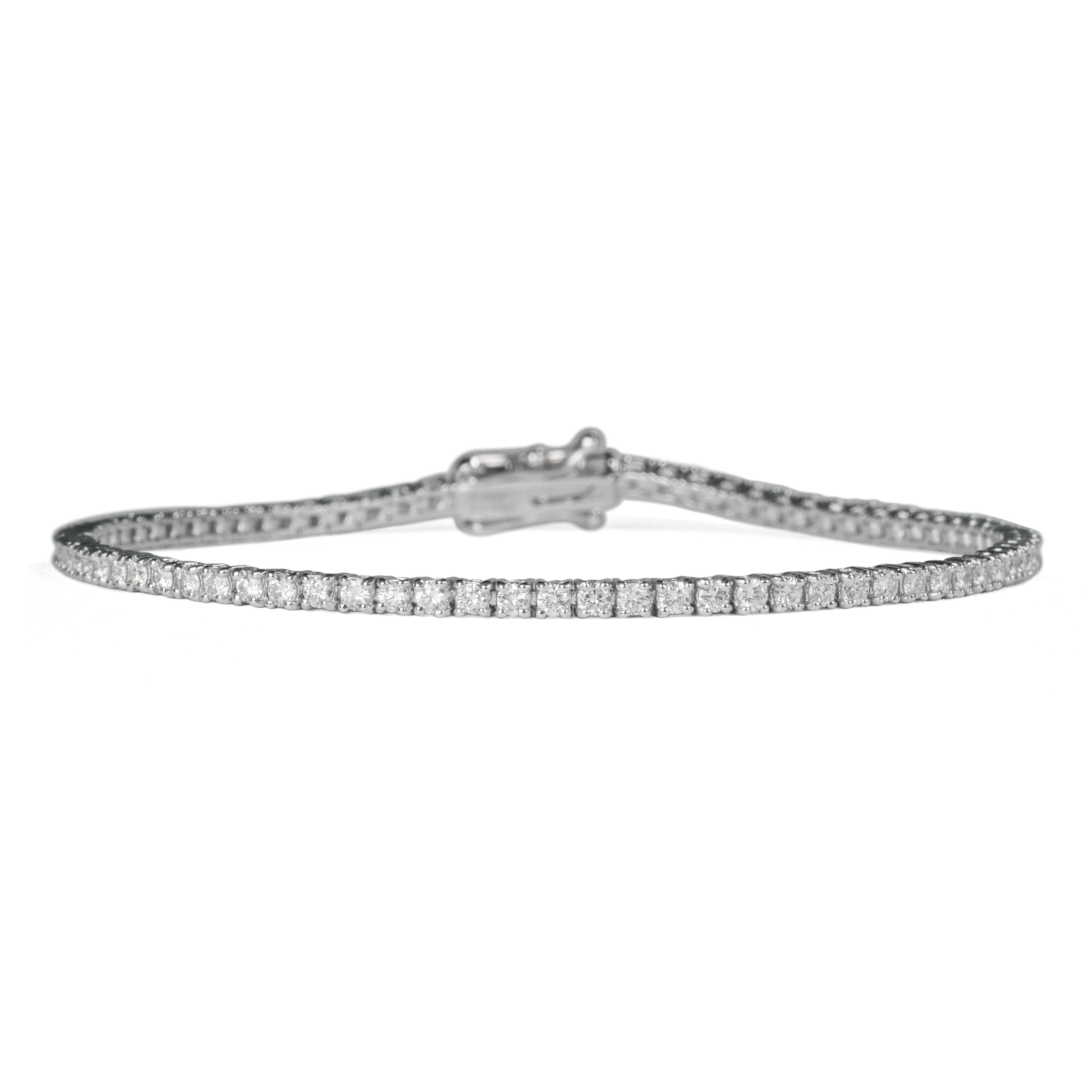 440 Basic Classic ダイヤモンド テニスブレスレット 2ct K18ホワイトゴールド