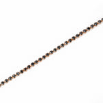 440 Basic Dots ブラックダイヤモンド テニスブレスレット K18ピンクゴールド チェーン