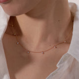 440 Basic - ダイヤモンド ステーションネックレス