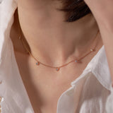 440 Basic - ダイヤモンド ステーションネックレス