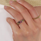 440 Basic - Rainbow フルエタニティ リング（Large）