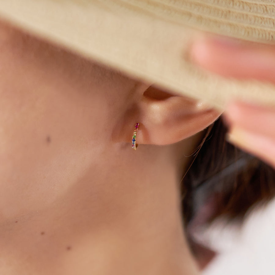 440 Basic - Rainbow フープピアス