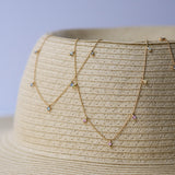 440 Basic - サファイア ステーションネックレス