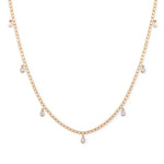 440showroom K18 ダイヤモンド 1.32ct ラウンド フローティング テニスネックレス 18金 ゴールド アップ