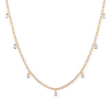 440showroom K18 ダイヤモンド 1.32ct ラウンド フローティング テニスネックレス 18金 ゴールド アップ