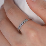 440 Basic - Happy リング（4月 ブラックダイヤモンド）