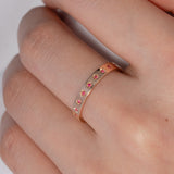 440 Basic - Happy リング（8月 ピンクスピネル）