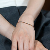 440 Basic - Dots ブラックダイヤモンド テニスブレスレット（1ct）