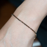 440 Basic - Dots ブラックダイヤモンド テニスブレスレット（1ct）