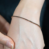 440 Basic - Dots ブラックダイヤモンド テニスブレスレット（1ct）