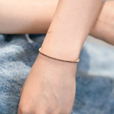 440 Basic - Dots ブラックダイヤモンド テニスブレスレット（1ct）