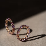 ファンシーサファイア フルエタニティ リング