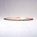 440 Basic - Dots ブラックダイヤモンド テニスブレスレット（1ct）