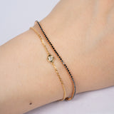 440 Basic - Classic  ブラックダイヤモンド テニスブレスレット（1ct）