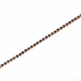 440 Basic - Dots ブラックダイヤモンド テニスブレスレット（1ct）