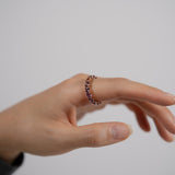 ファンシーサファイア フルエタニティ リング