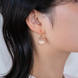 Mystic - ローズクォーツ ピアス（Large）