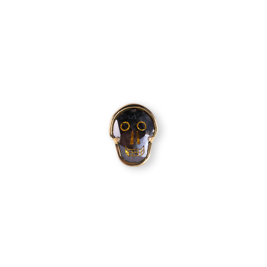 【 ハロウィン限定 】2way ブラックダイヤモンド スカルピアス（ミステリアス）（完売）