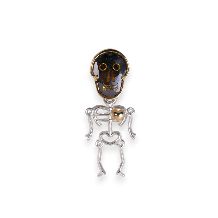【 ハロウィン限定 】2way ブラックダイヤモンド スカルピアス（ミステリアス）（完売）