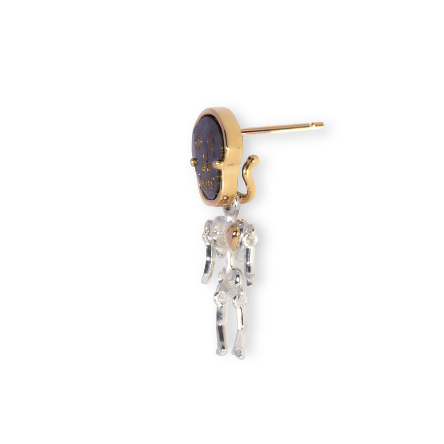 【 ハロウィン限定 】2way ブラックダイヤモンド スカルピアス（ミステリアス）（完売）