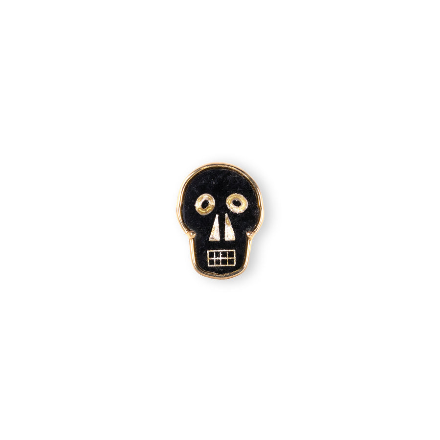 【 ハロウィン限定 】2way ブラックダイヤモンド スカルピアス（メランコリー）