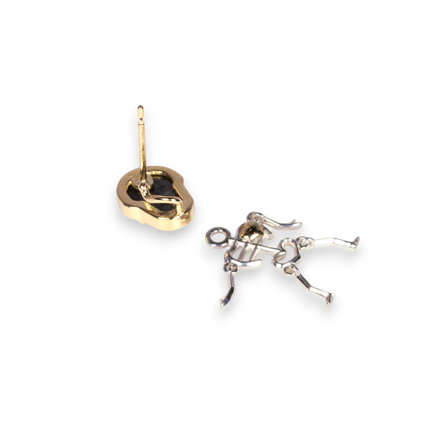 【 ハロウィン限定 】2way ブラックダイヤモンド スカルピアス（ミステリアス）（完売）