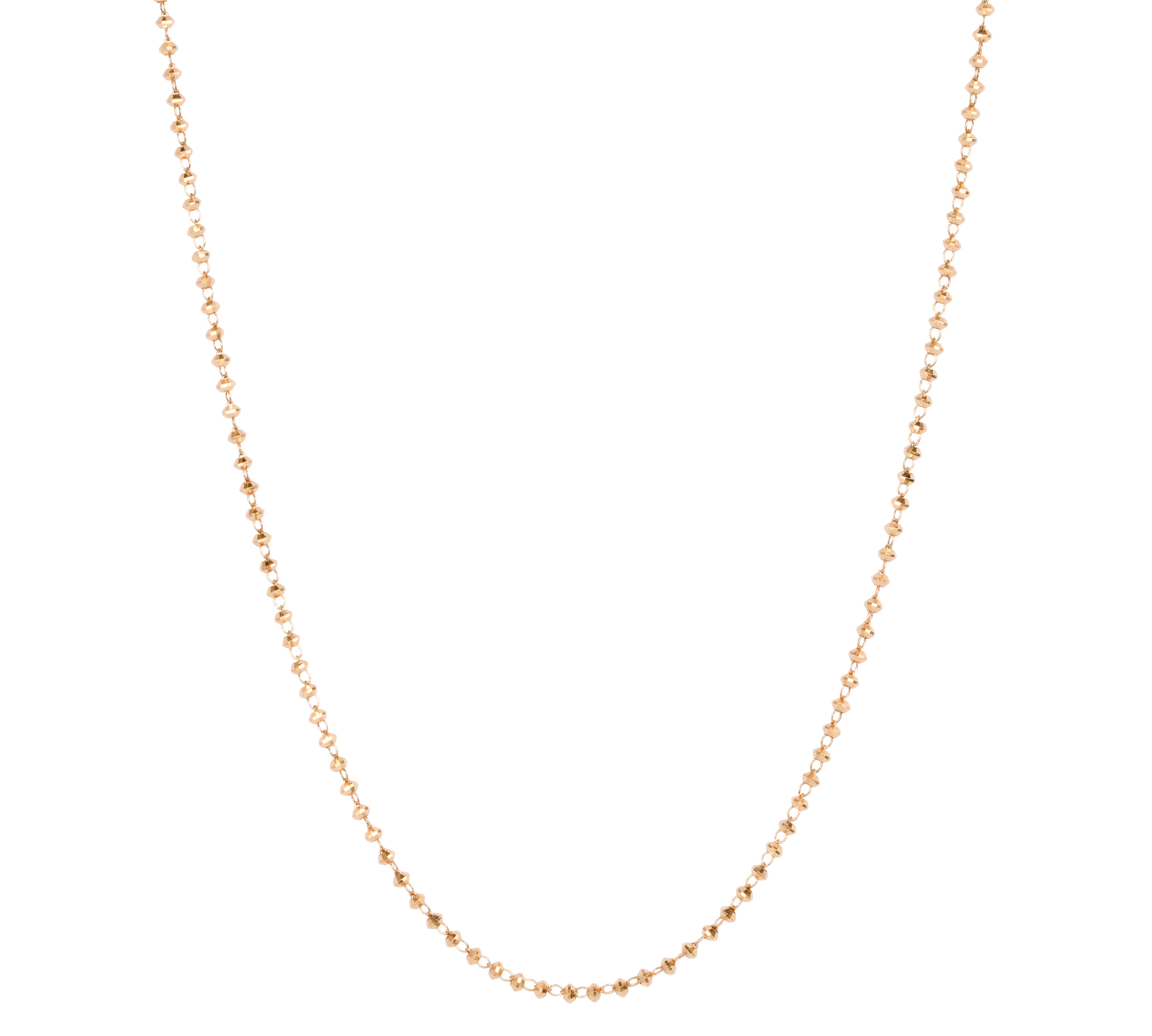 DC ネックレス K18イエローゴールド 多面体カット