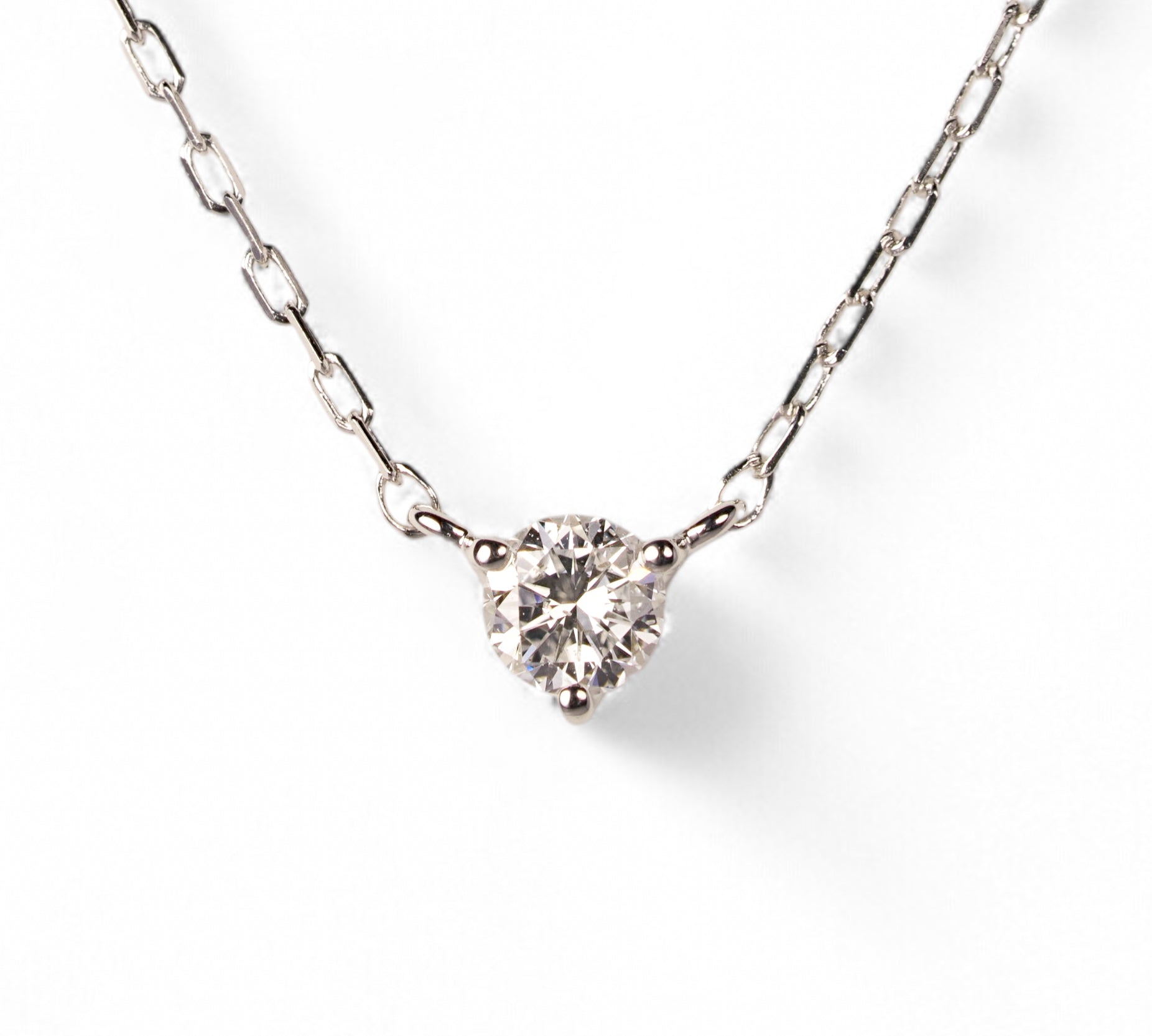 ダイヤモンド ネックレス 0.130ct K18ホワイトゴールド 1点限り