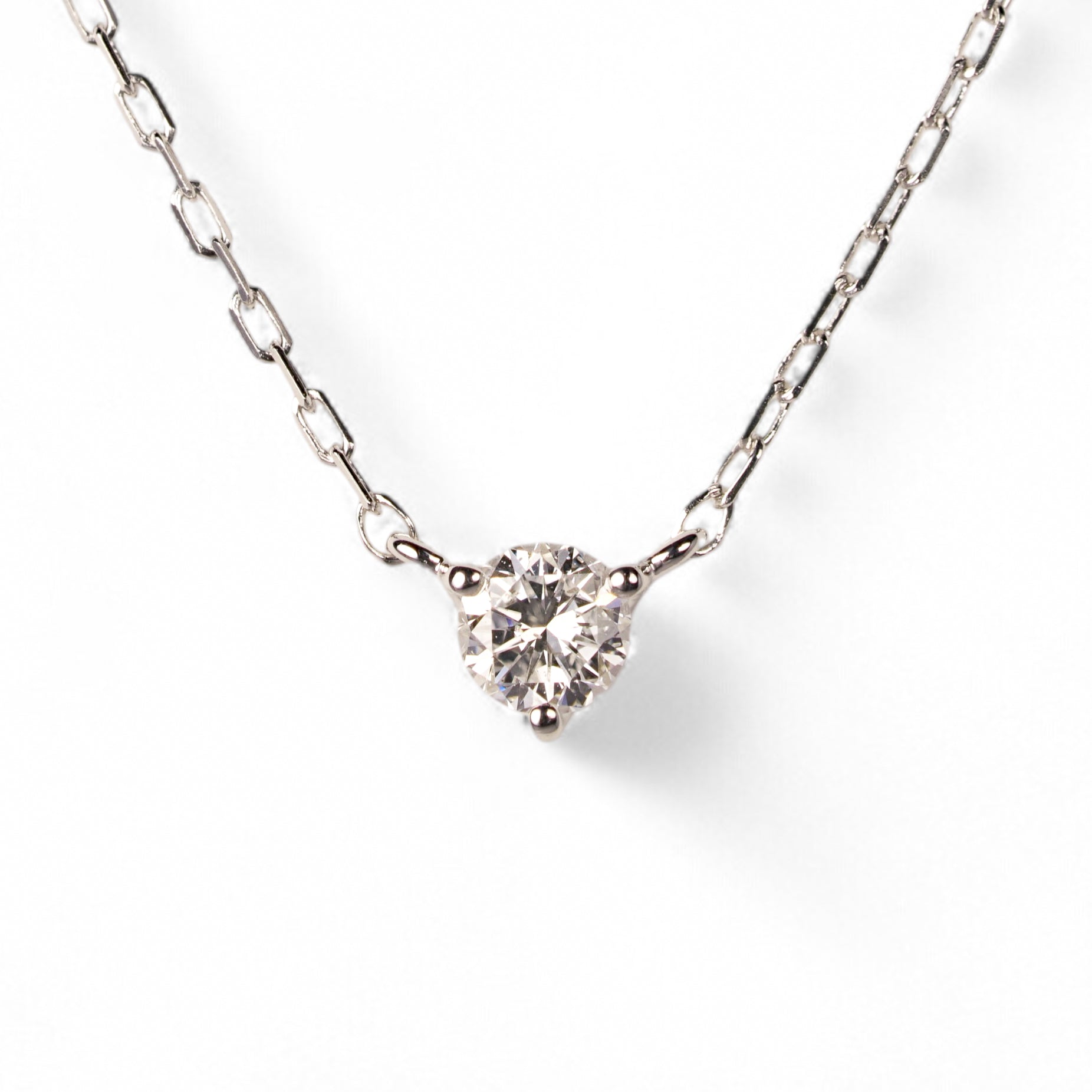 ダイヤモンド ネックレス 0.130ct K18ホワイトゴールド 1点限り