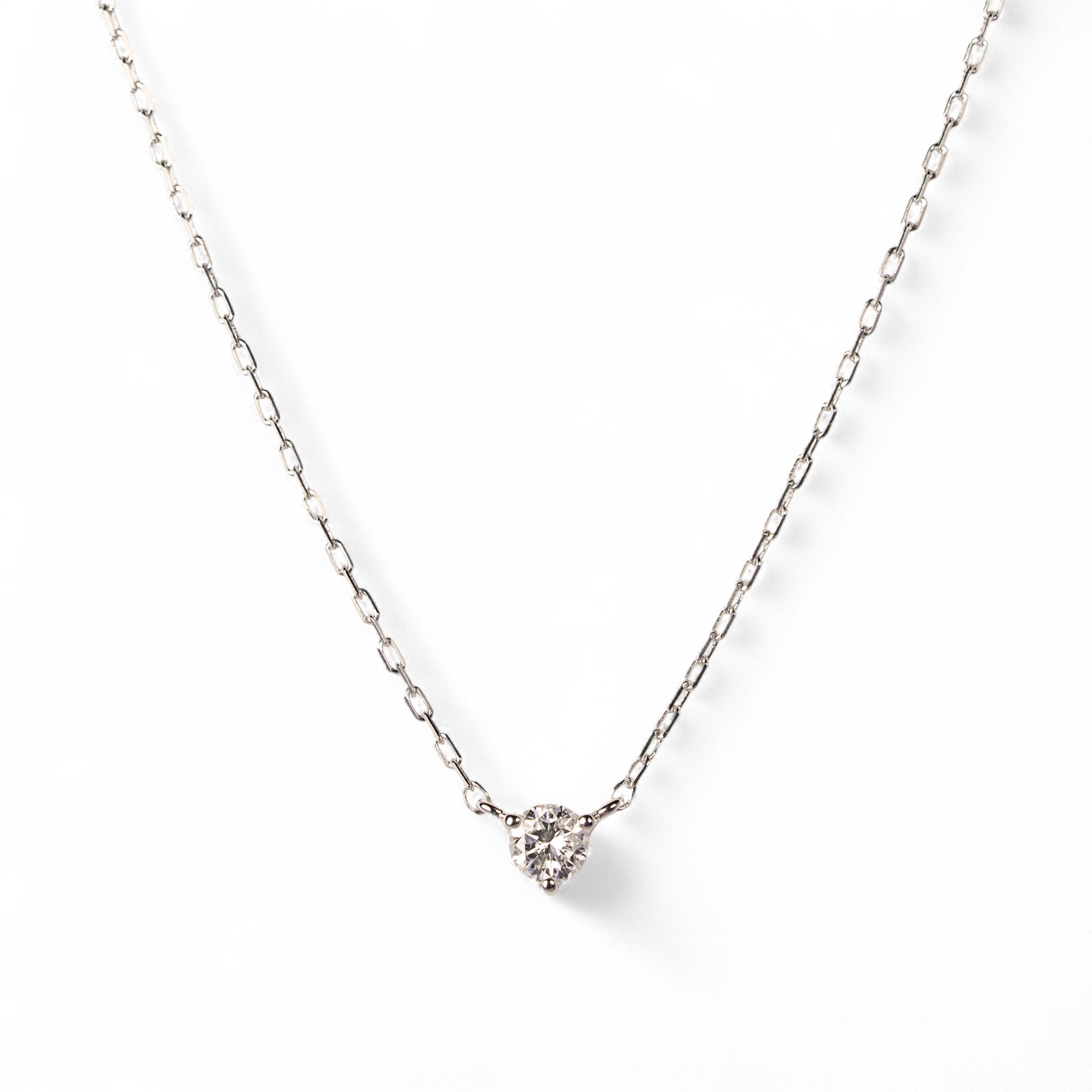 ダイヤモンド ネックレス 0.130ct K18ホワイトゴールド 全体