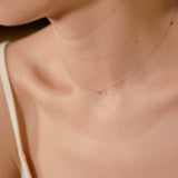ダイヤモンド ネックレス 0.130ct 着用 胸元