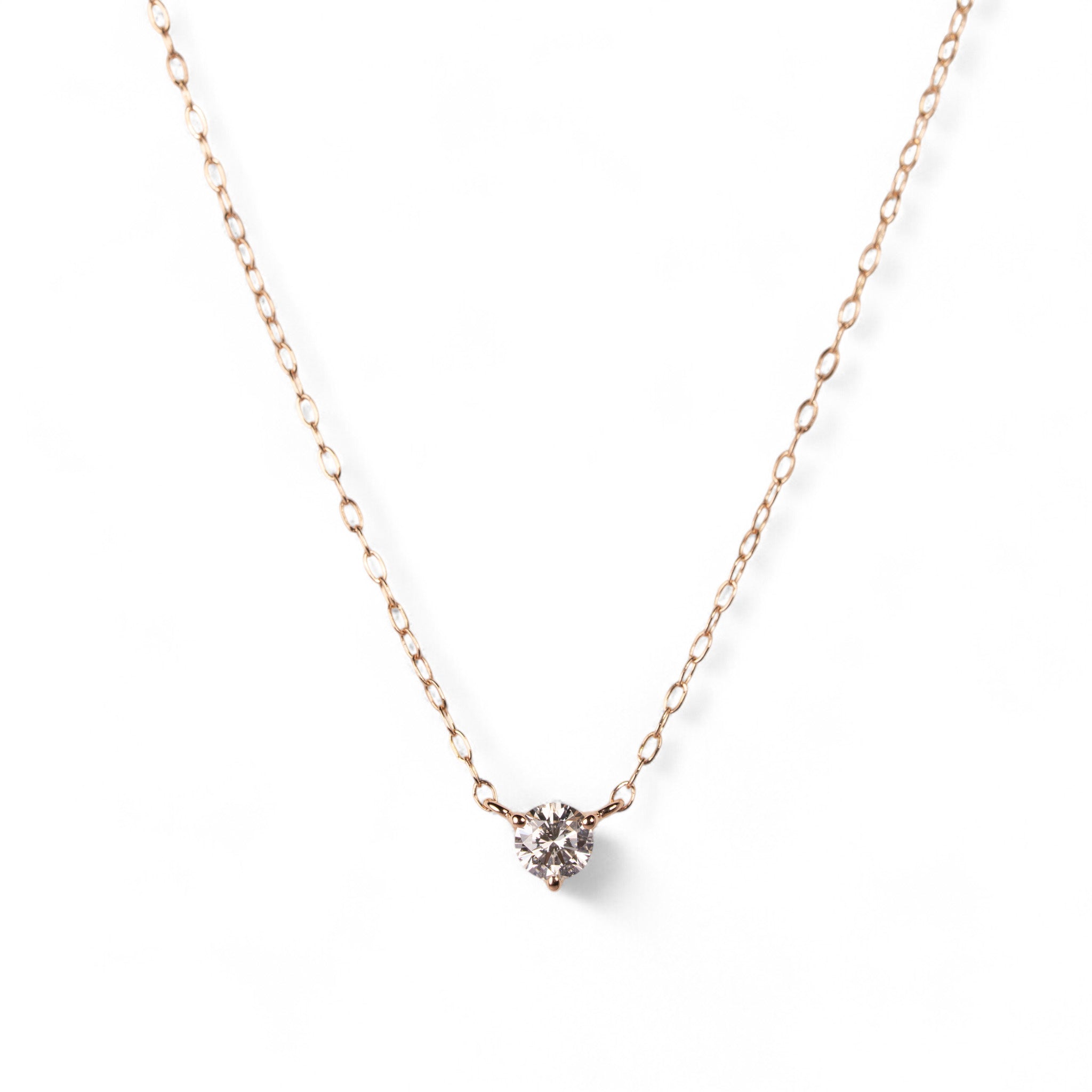 ダイヤモンド ネックレス 0.133ct K18ピンクゴールド 全体