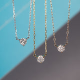 ダイヤモンド ネックレス 0.136ct スタイリング レイヤード