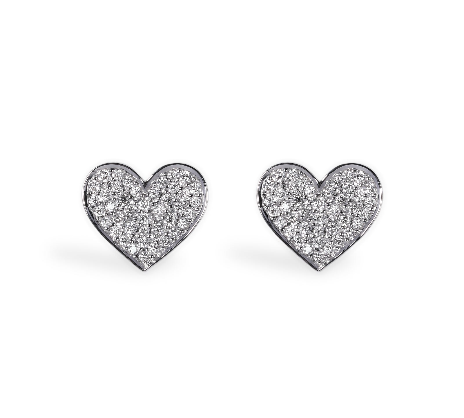Evence Heart ダイヤモンド ピアス K18ホワイトゴールド