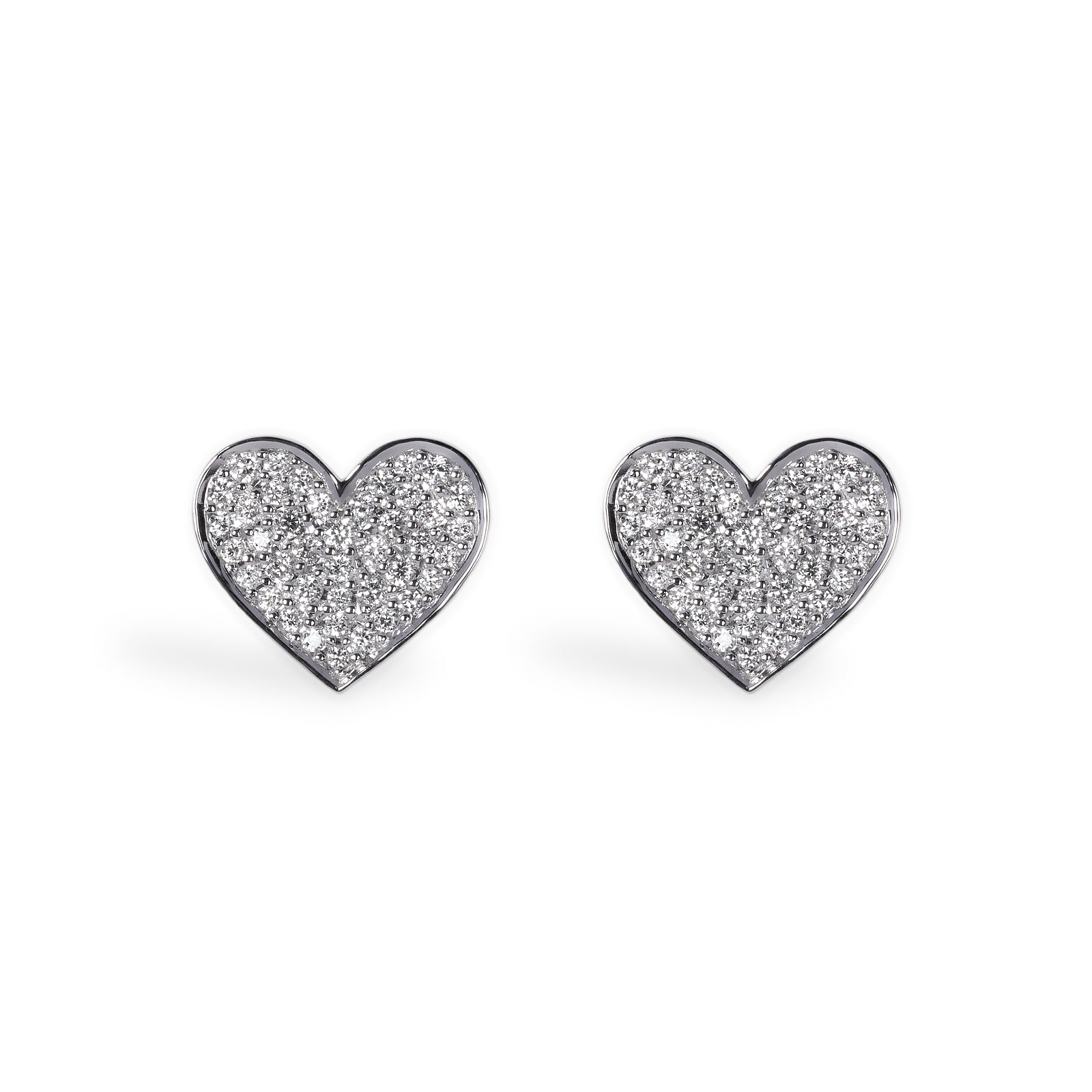 Evence Heart ダイヤモンド ピアス K18ホワイトゴールド
