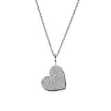 Evence Heart ダイヤモンド ネックレス K18ホワイトゴールド