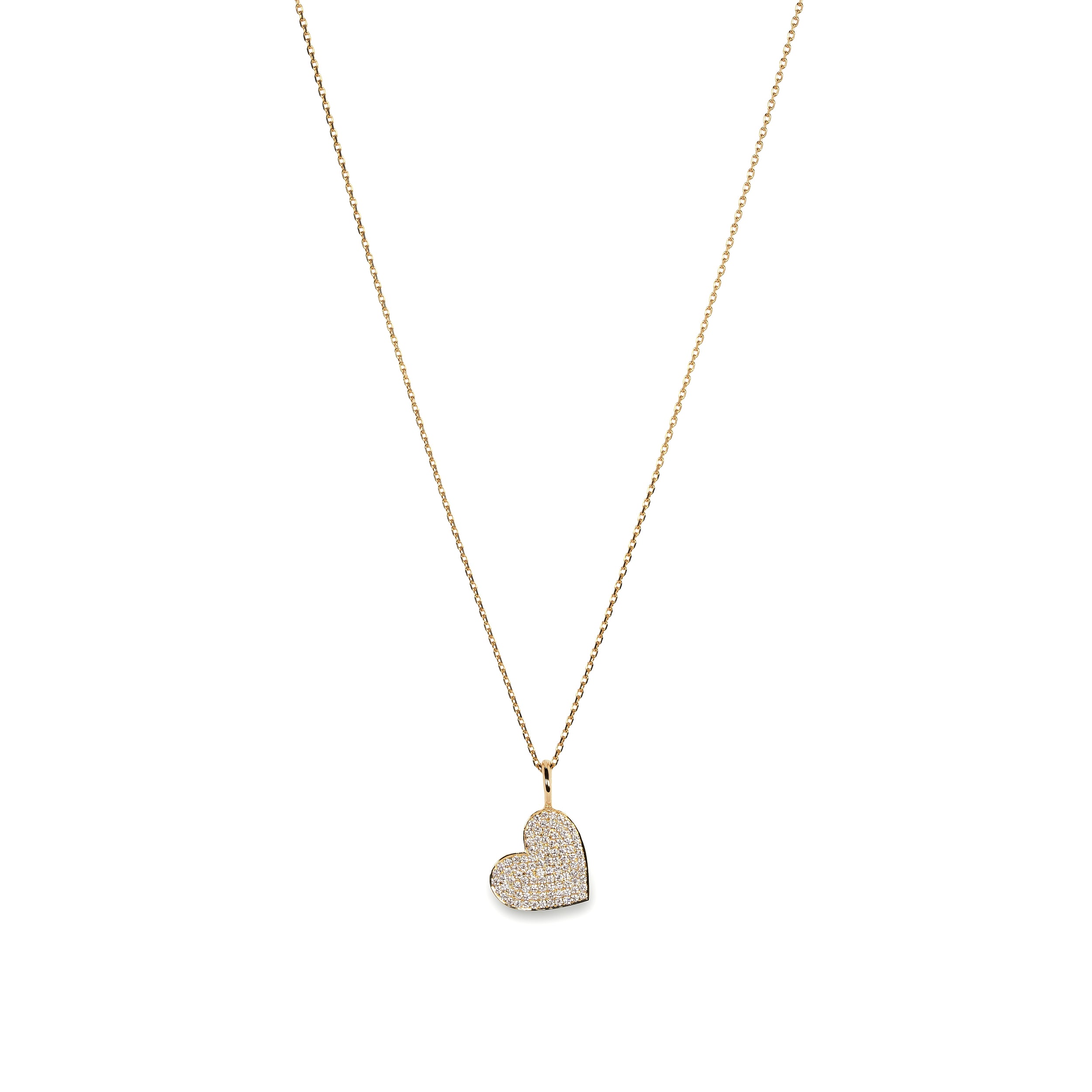 Evence Heart ダイヤモンド ネックレス K18イエローゴールド 全体