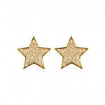 Evence Star ダイヤモンド ピアス K18イエローゴールド パヴェ