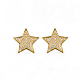 Evence Star ダイヤモンド ピアス K18イエローゴールド パヴェ