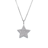 Evence Star ダイヤモンド ネックレス K18ホワイトゴールド