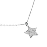 Evence Star ダイヤモンド ネックレス K18イエローゴールド アップ