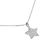 Evence Star ダイヤモンド ネックレス K18イエローゴールド アップ