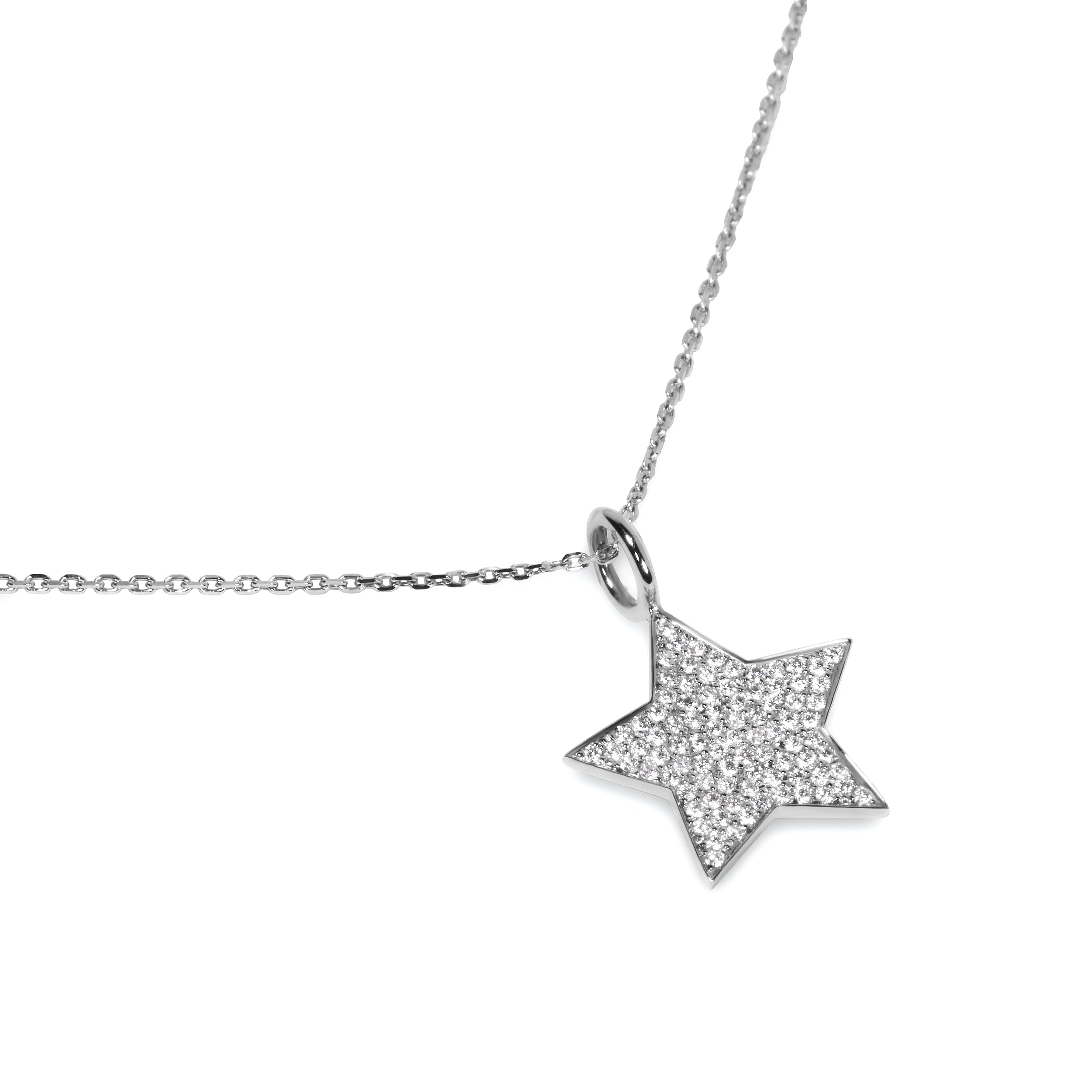 Evence Star ダイヤモンド ネックレス K18イエローゴールド アップ