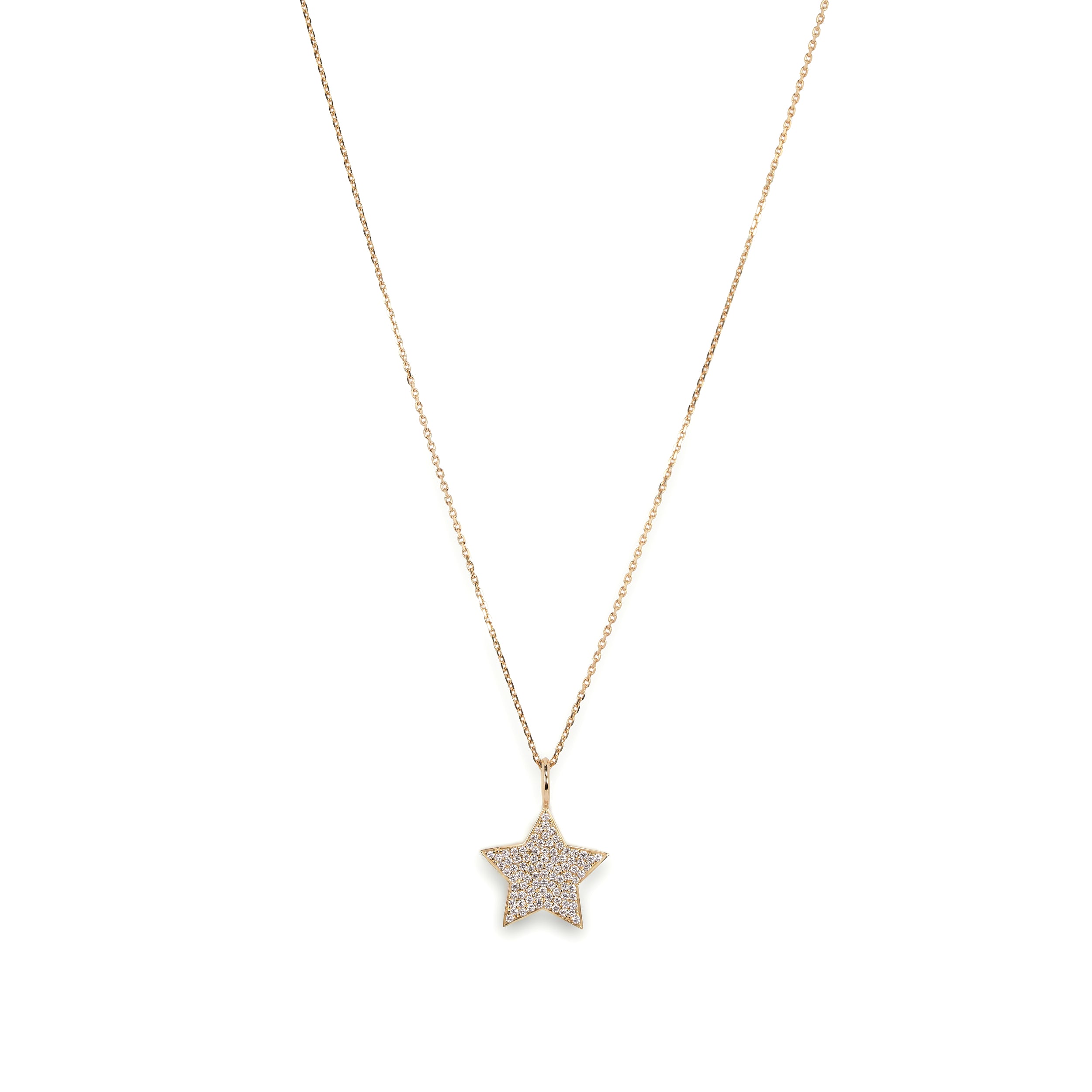 Evence Star ダイヤモンド ネックレス K18イエローゴールド 全体