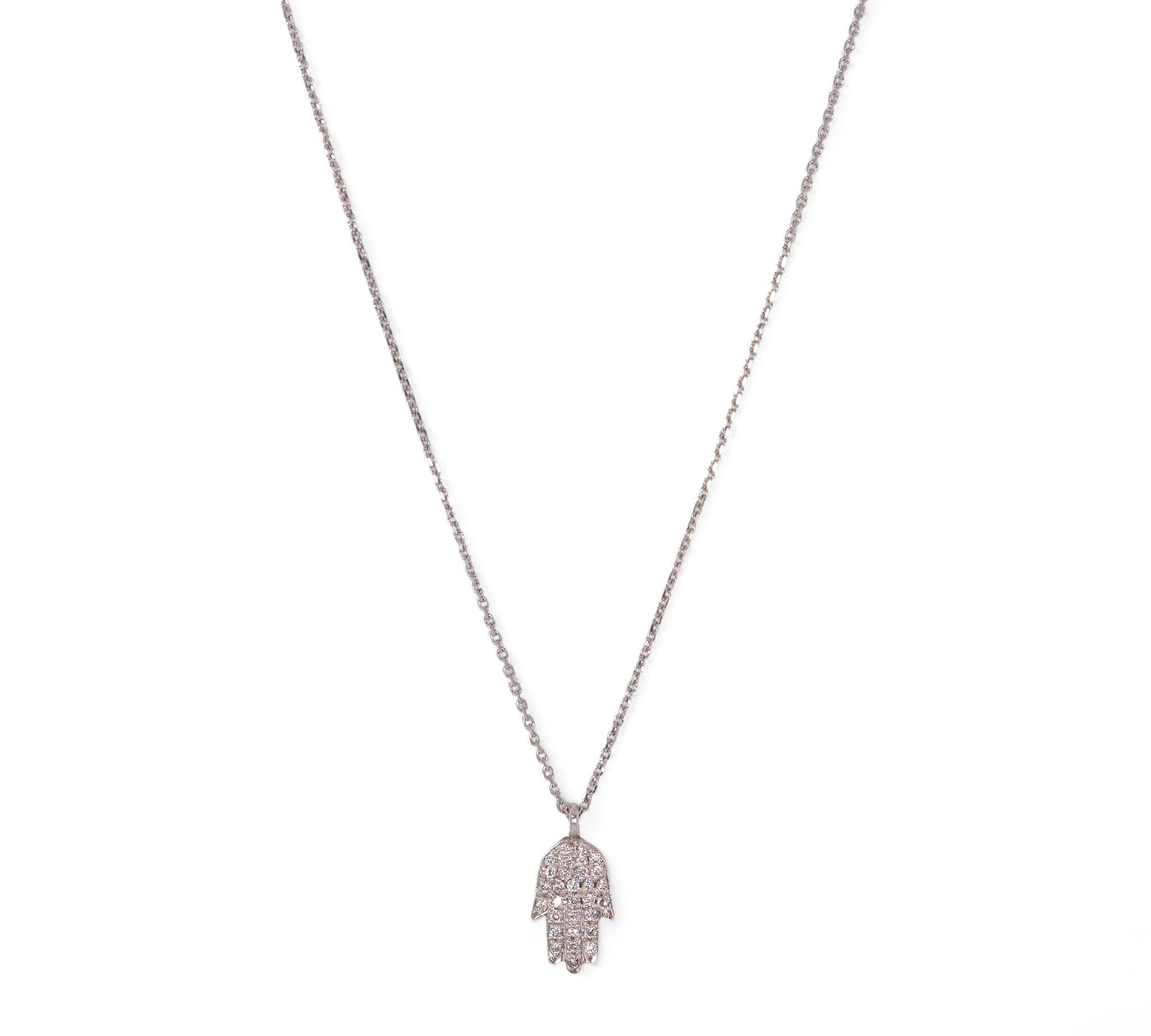 Hand ダイヤモンド ネックレス 着用イメージ レイヤード