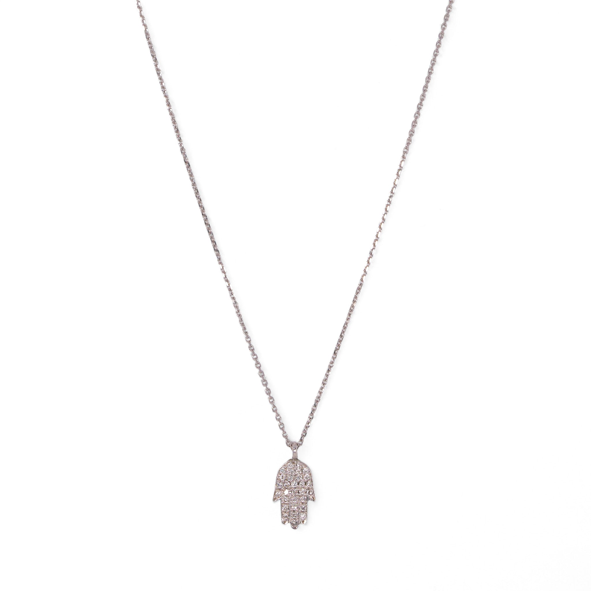 Hand ダイヤモンド ネックレス 着用イメージ レイヤード