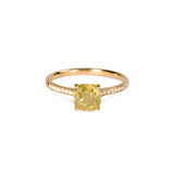 Lollipop ダイヤモンド リング 1.404ct K18イエローゴールド イエローダイヤモンド