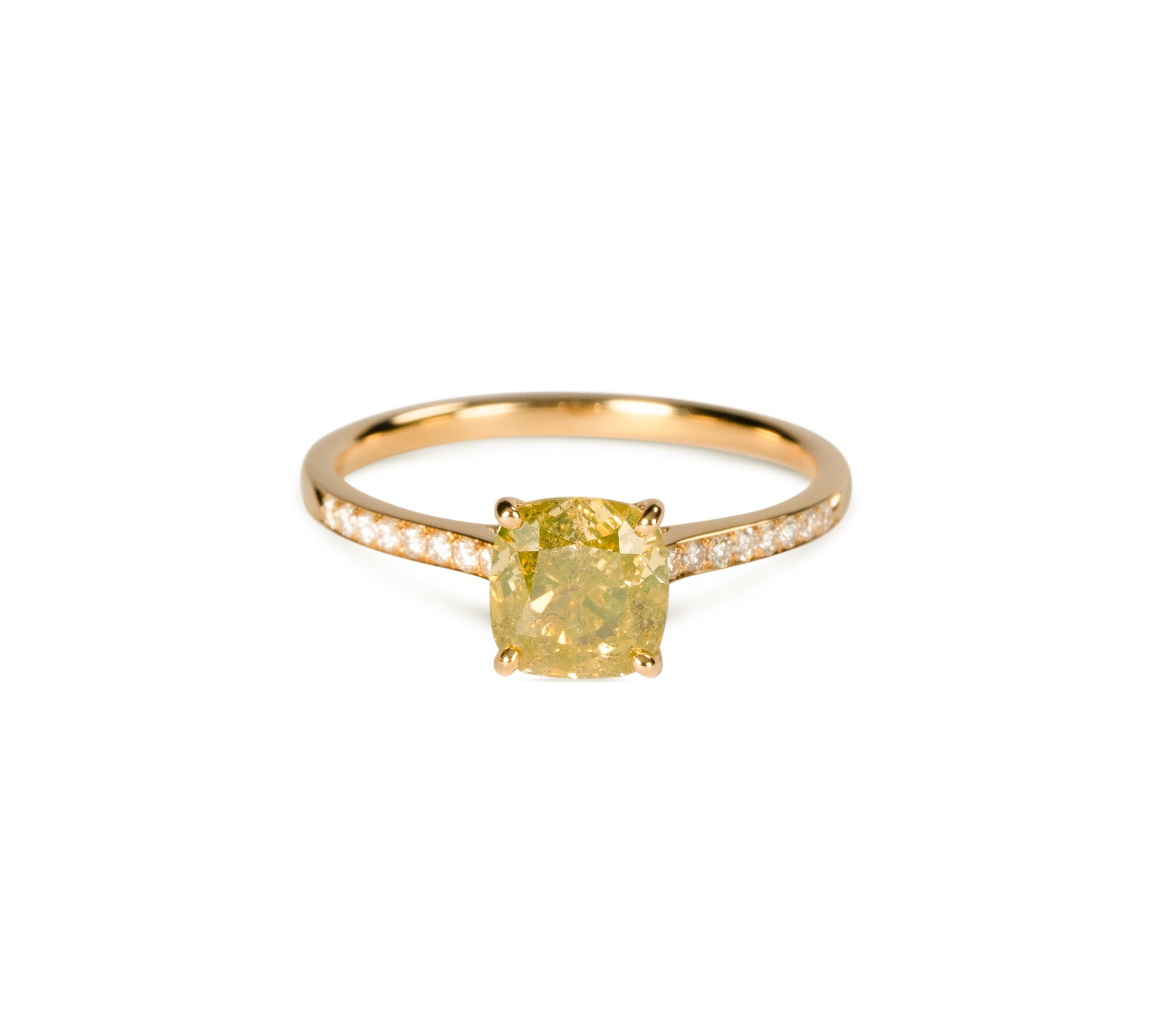 Lollipop ダイヤモンド リング 1.404ct K18イエローゴールド イエローダイヤモンド