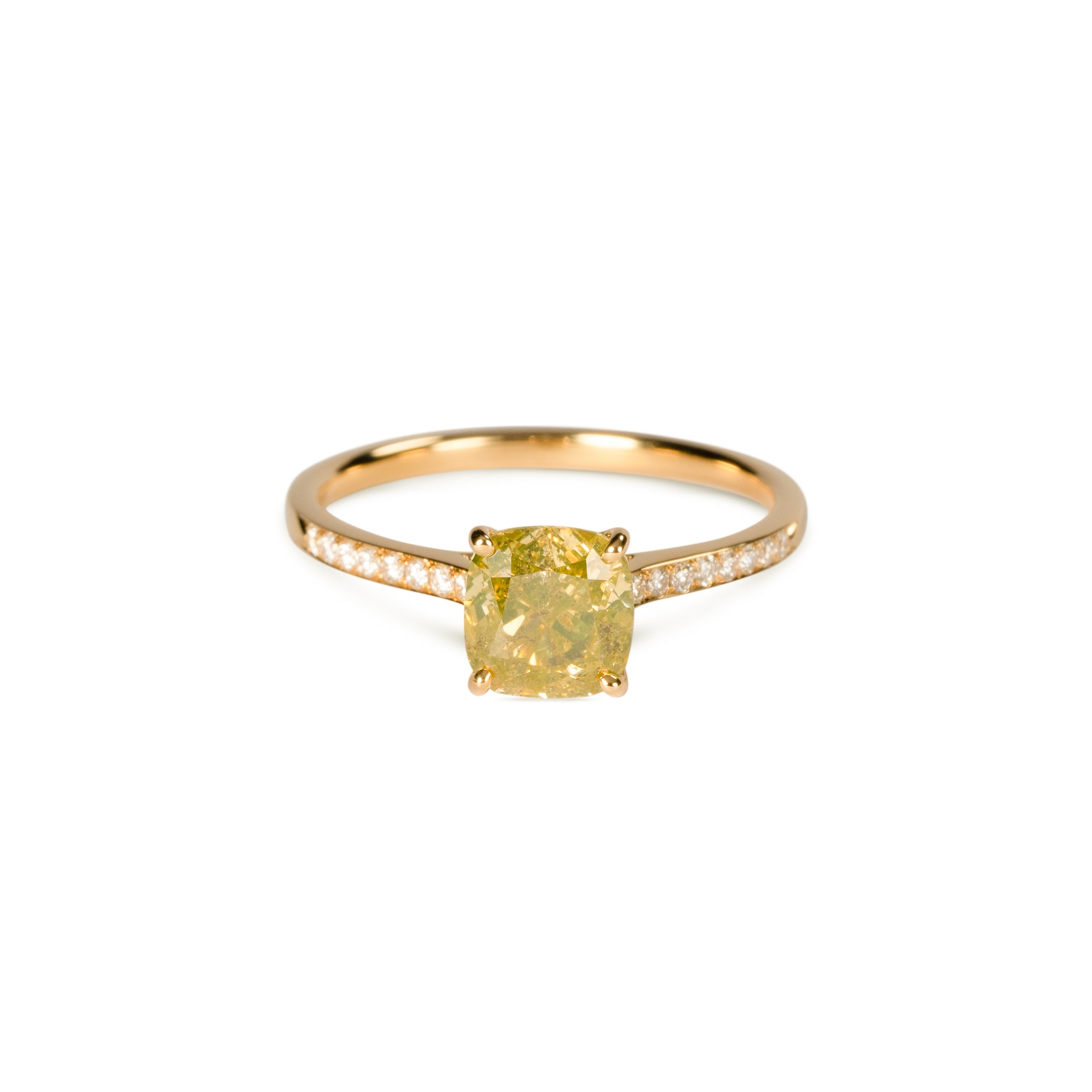 Lollipop ダイヤモンド リング 1.404ct K18イエローゴールド イエローダイヤモンド