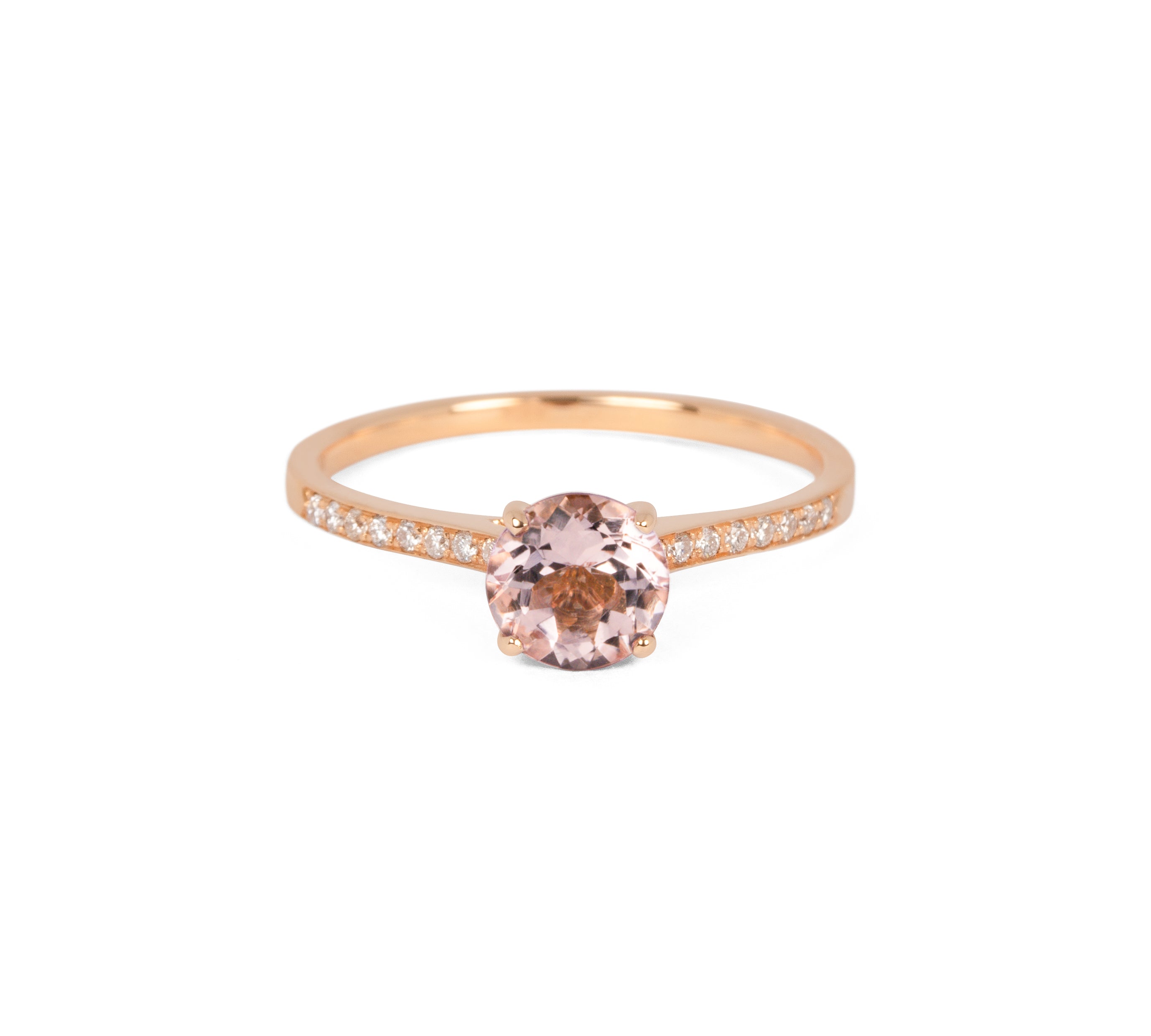 Lollipop モルガナイト リング 0.75ct K18ピンクゴールド ダイヤモンド